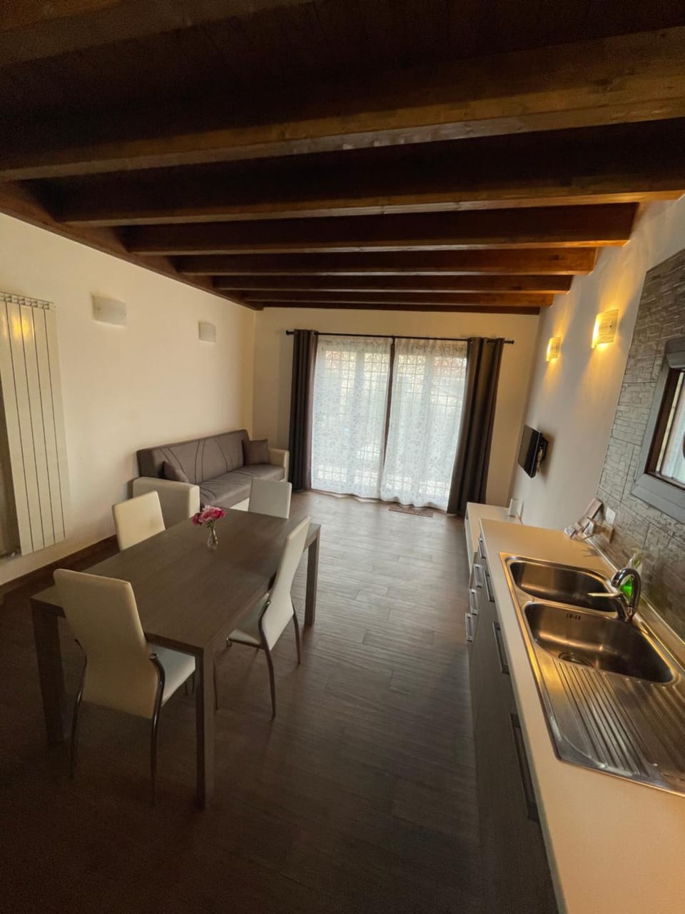 Kitchen or kitchenette, Living room, Dining area