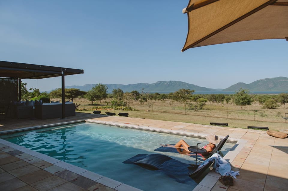 Patio, Pool view, Swimming pool, sunbed