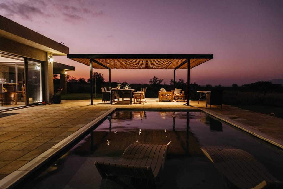 Swimming pool, Swimming pool, Sunset