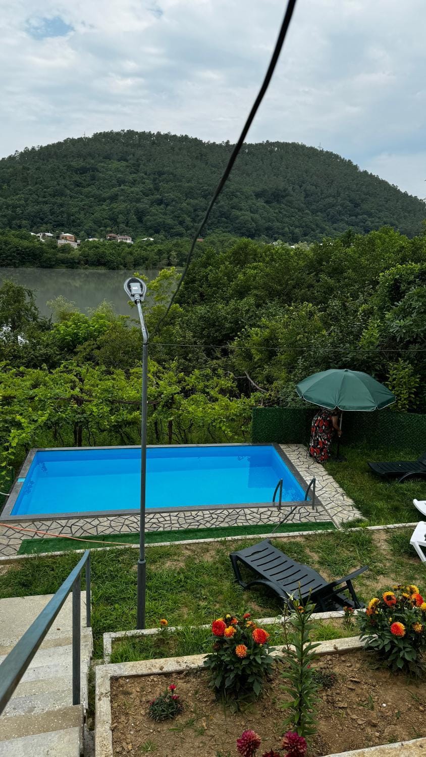Day, Natural landscape, Mountain view, Pool view, Swimming pool, sunbed