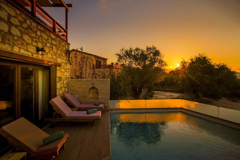 Swimming pool, Sunrise, Sunset