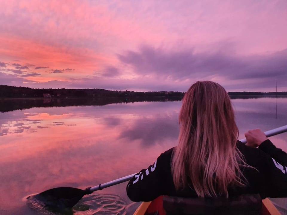 People, Beach, Canoeing, Lake view, Sports, Sunset