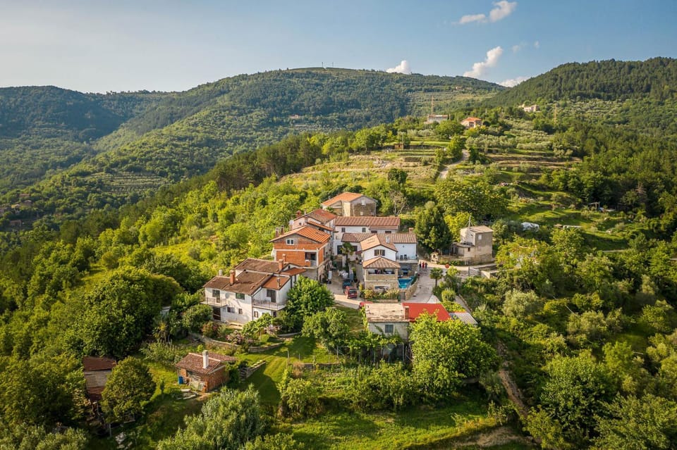 Property building, Spring, Natural landscape, Bird's eye view, Mountain view