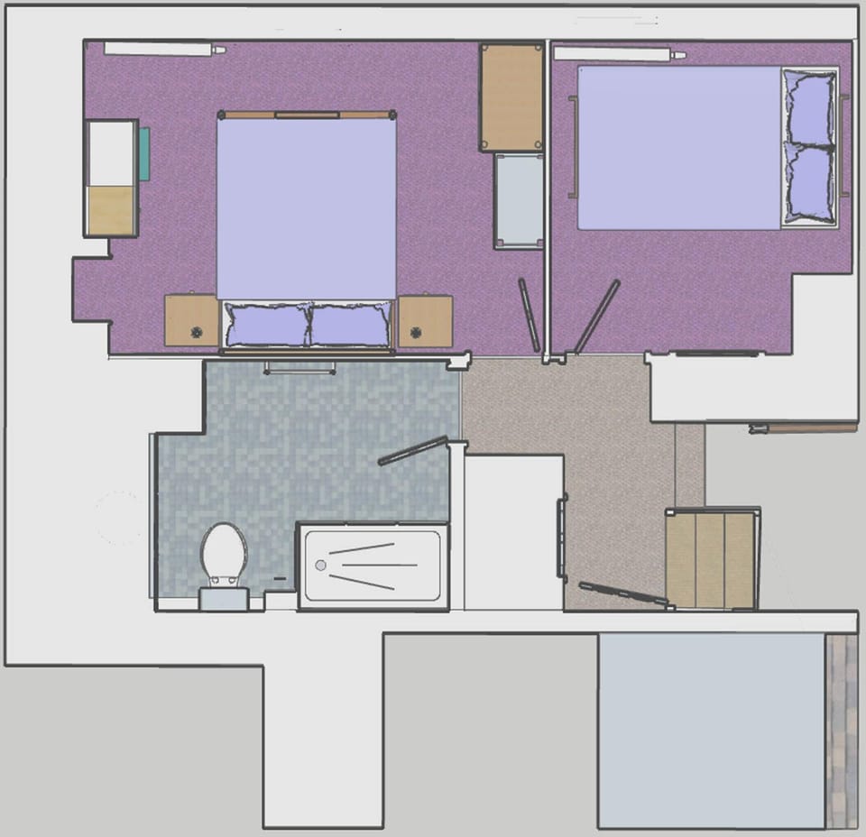 Shower, Toilet, Bathroom, Floor plan, Bedroom