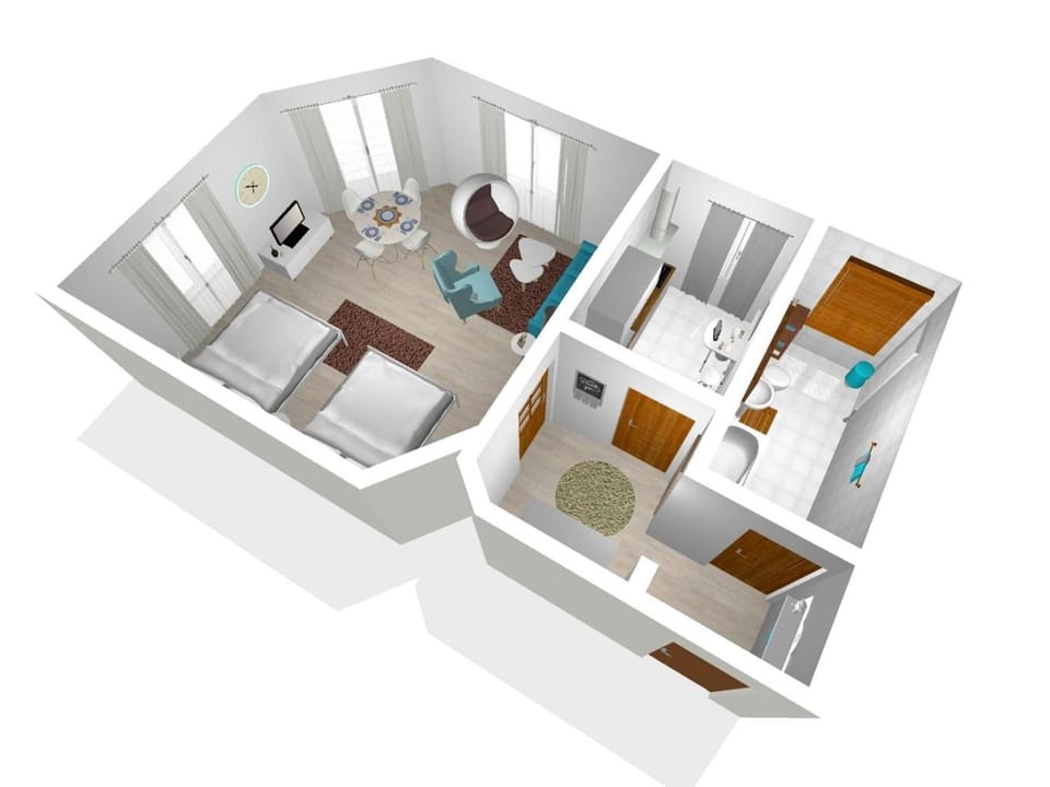 Photo of the whole room, Floor plan