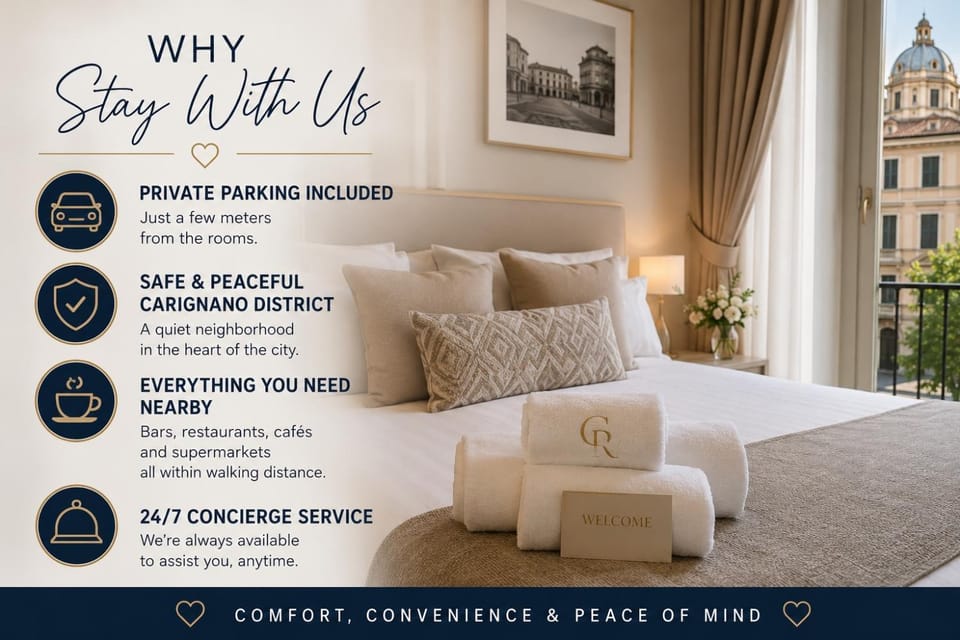 Guest House Virginia's Rooms-Private free Parking and Top Carignano District Bed and Breakfast in Genoa