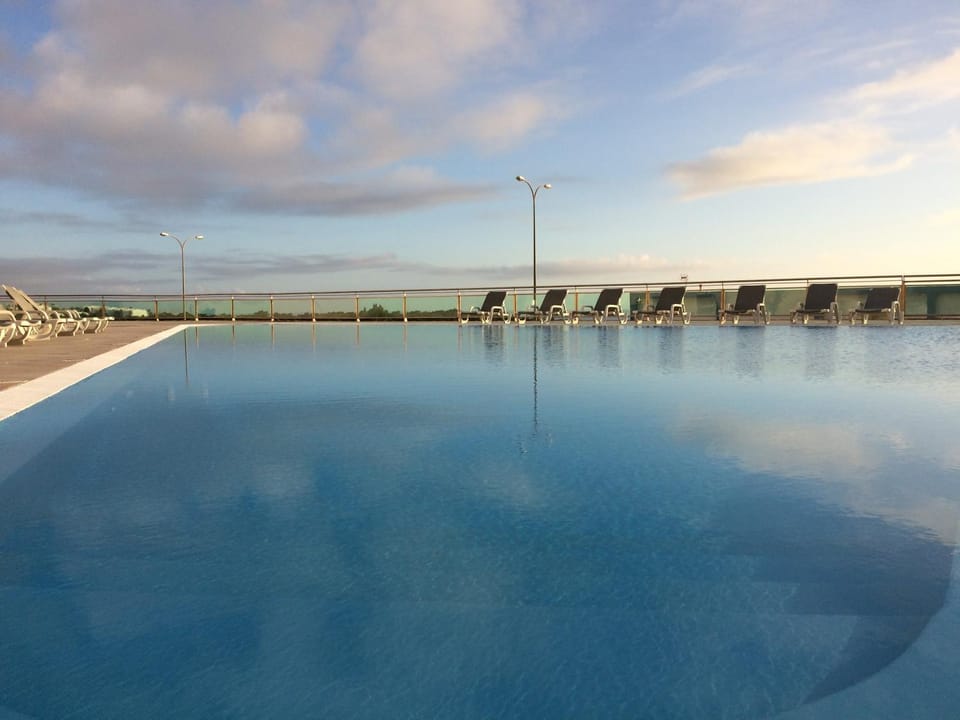 Natural landscape, Swimming pool, Sunset