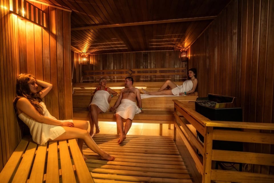 People, Sauna, Aqua park, group of guests