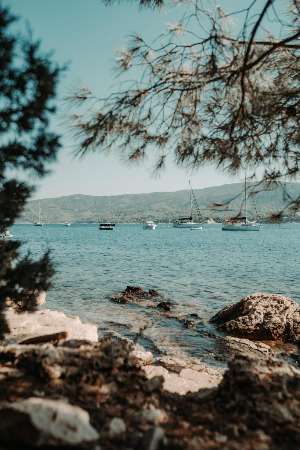 Natural landscape, Beach, Mountain view