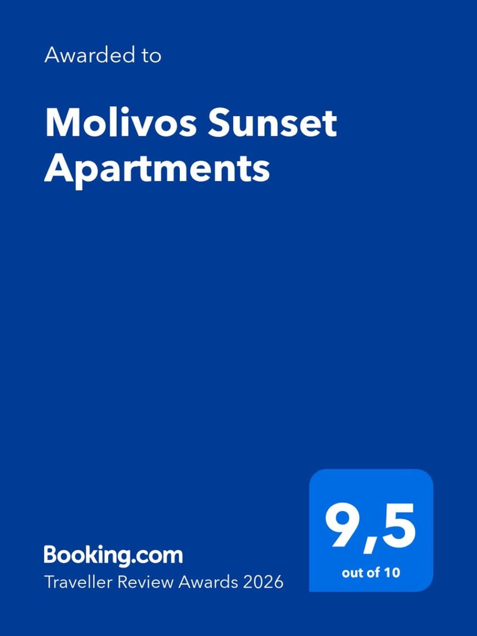 Molivos Sunset Apartments Apartment in Decentralized Administration of the Aegean