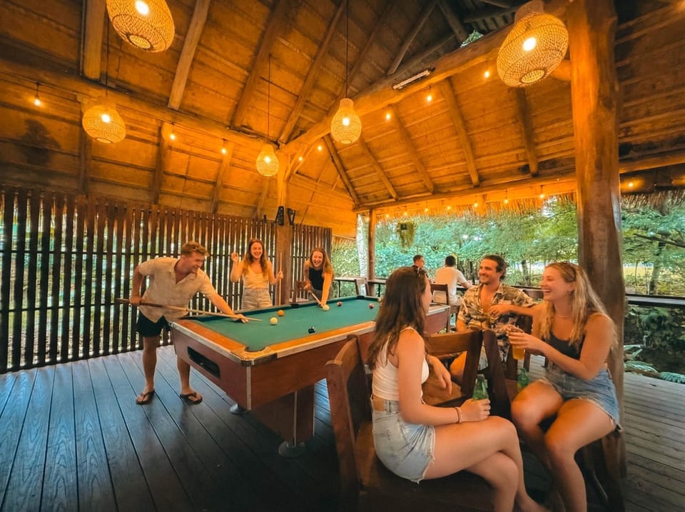 Billiard, group of guests