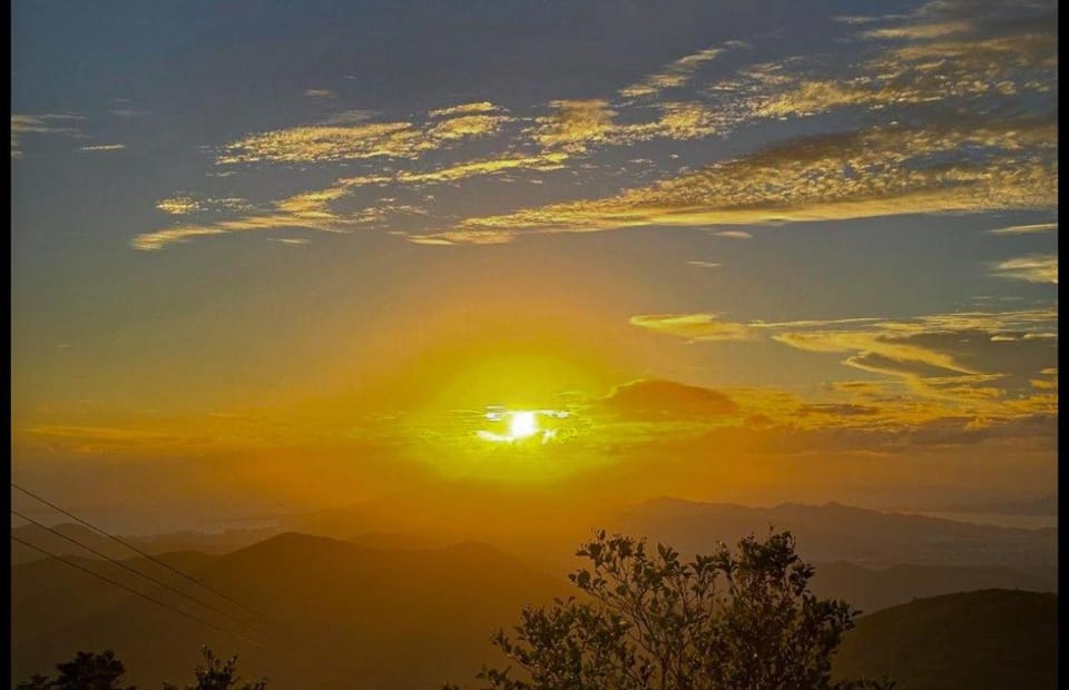 Natural landscape, Mountain view, Sunrise, Sunset