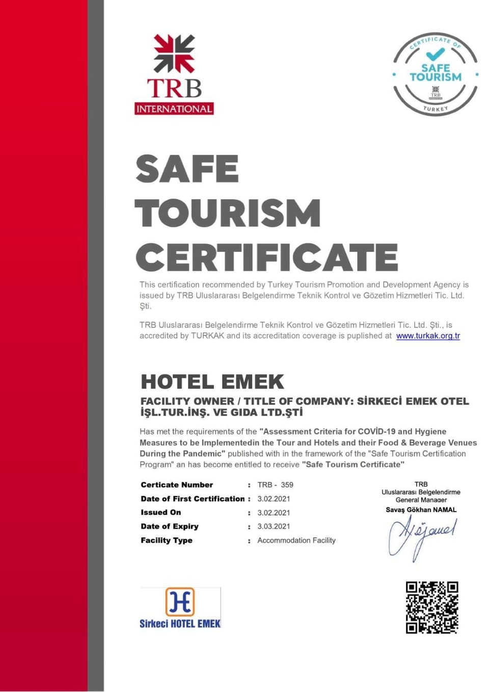 Certificate/Award
