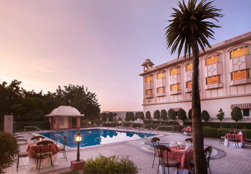 Property building, Swimming pool, Sunrise