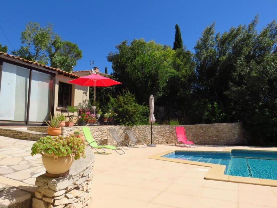 Patio, Day, Garden, Garden view, Pool view, Swimming pool, sunbed