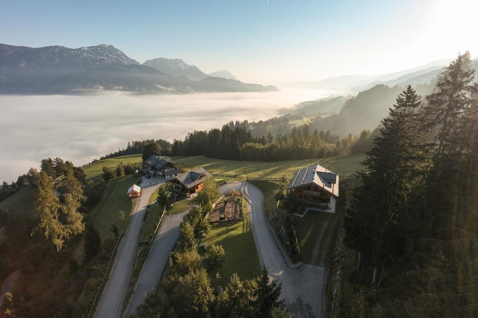 Natural landscape, Bird's eye view, Mountain view