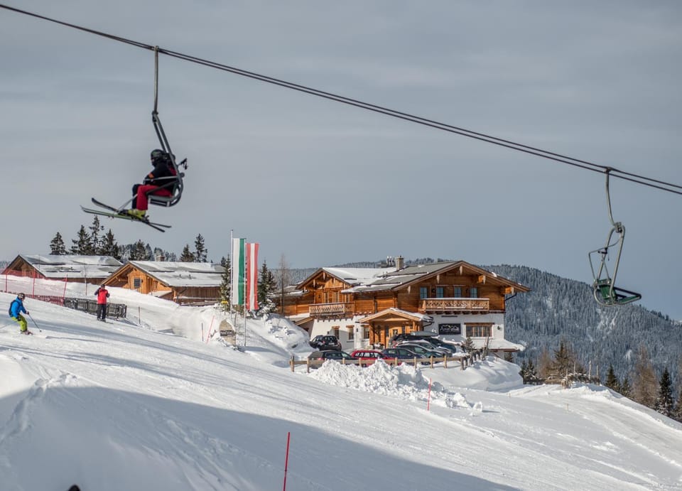 Property building, Facade/entrance, Ski School, Skiing, Hiking, Sports