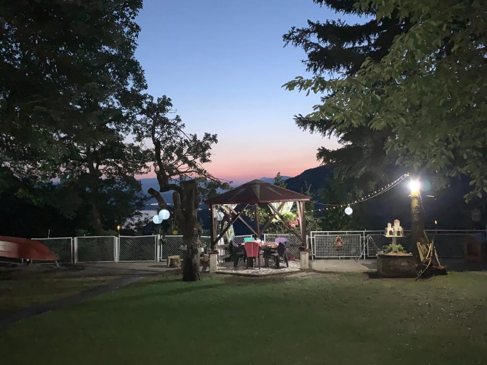 Garden view, Sunset