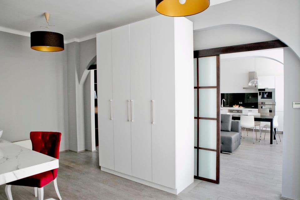 Kitchen or kitchenette, Living room, Bedroom