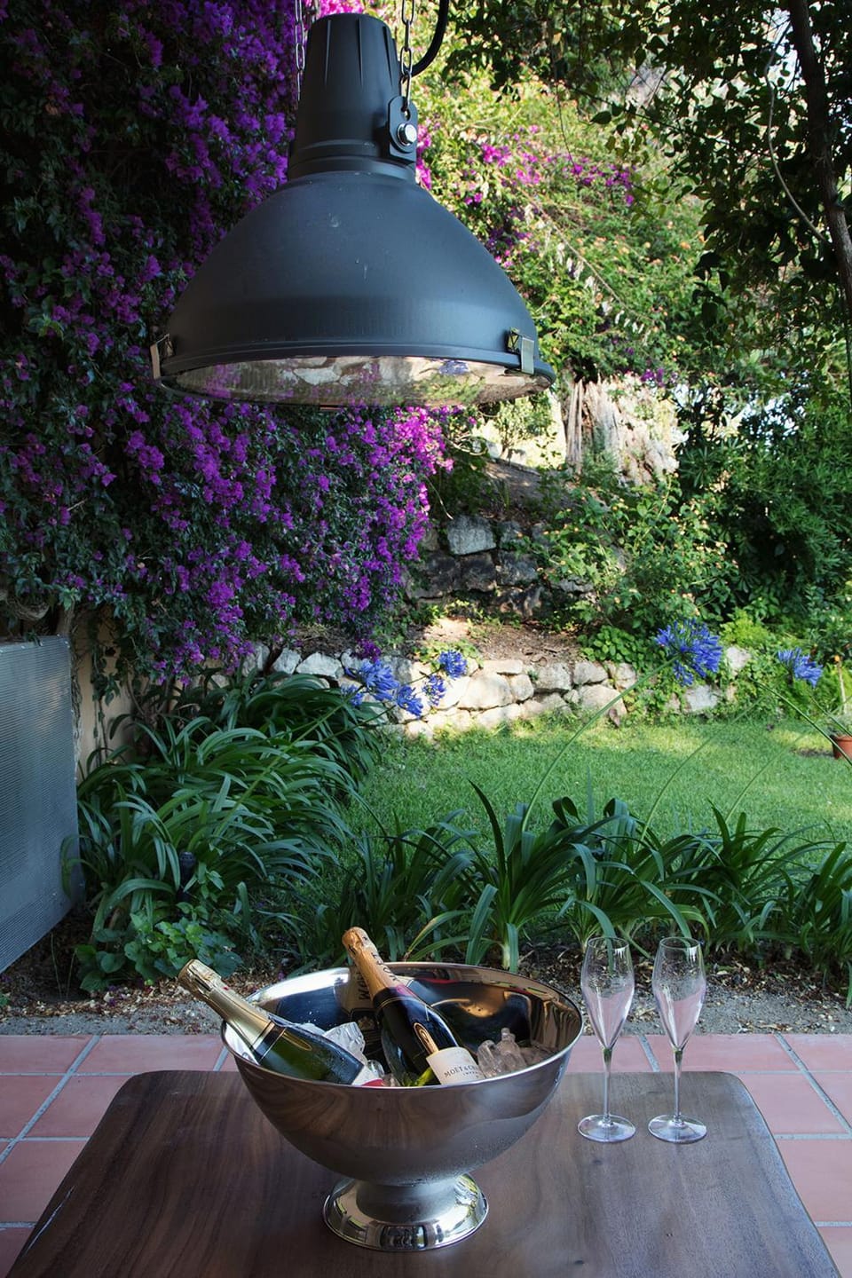 Garden, Decorative detail, Seating area, Alcoholic drinks