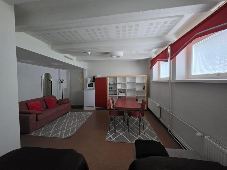 Photo of the whole room, Seating area, Dining area