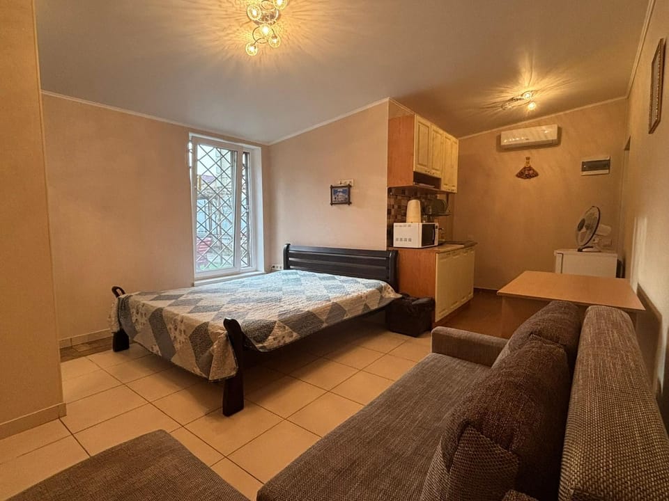Bed, Living room, Photo of the whole room, Bedroom, air conditioner