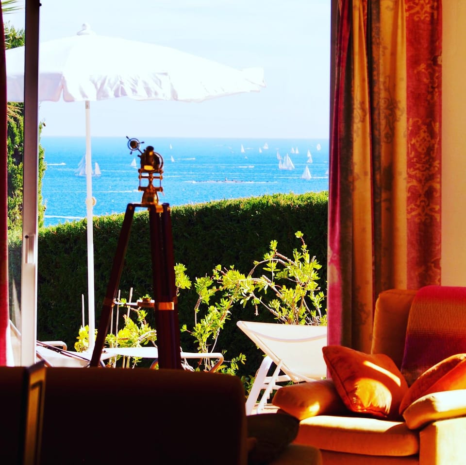 Living room, Seating area, Sea view