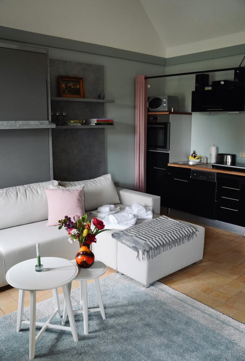Kitchen or kitchenette, Seating area, minibar, pet friendly