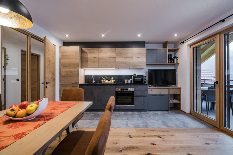 Kitchen or kitchenette, Living room, Dining area