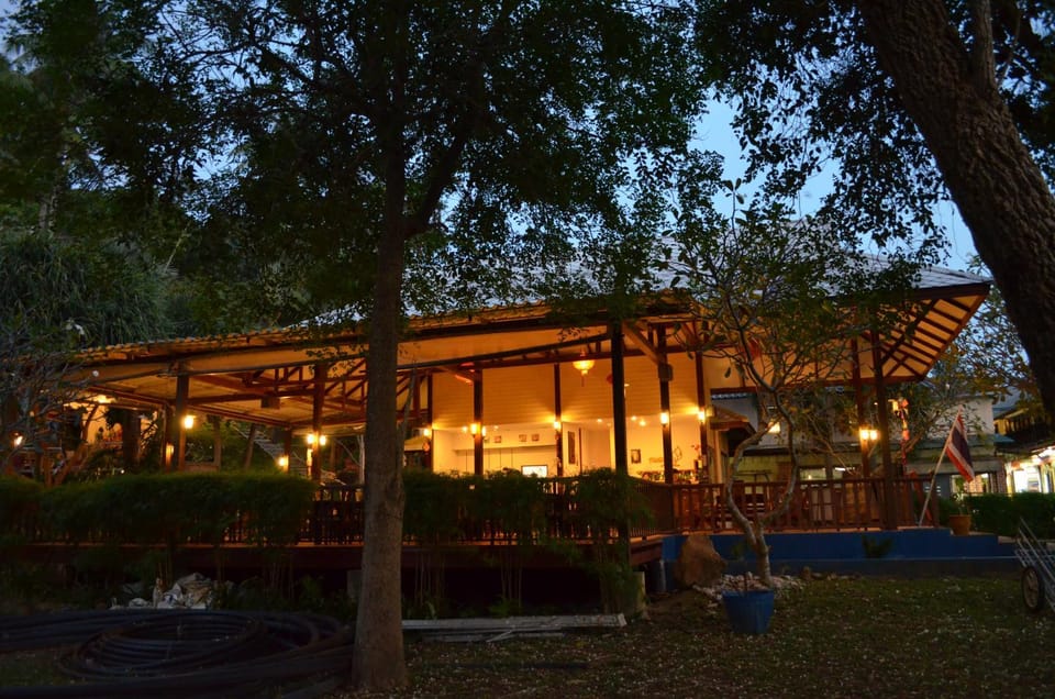 Property building, Night, Garden, Garden view