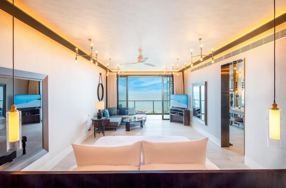 Living room, Seating area, Sea view
