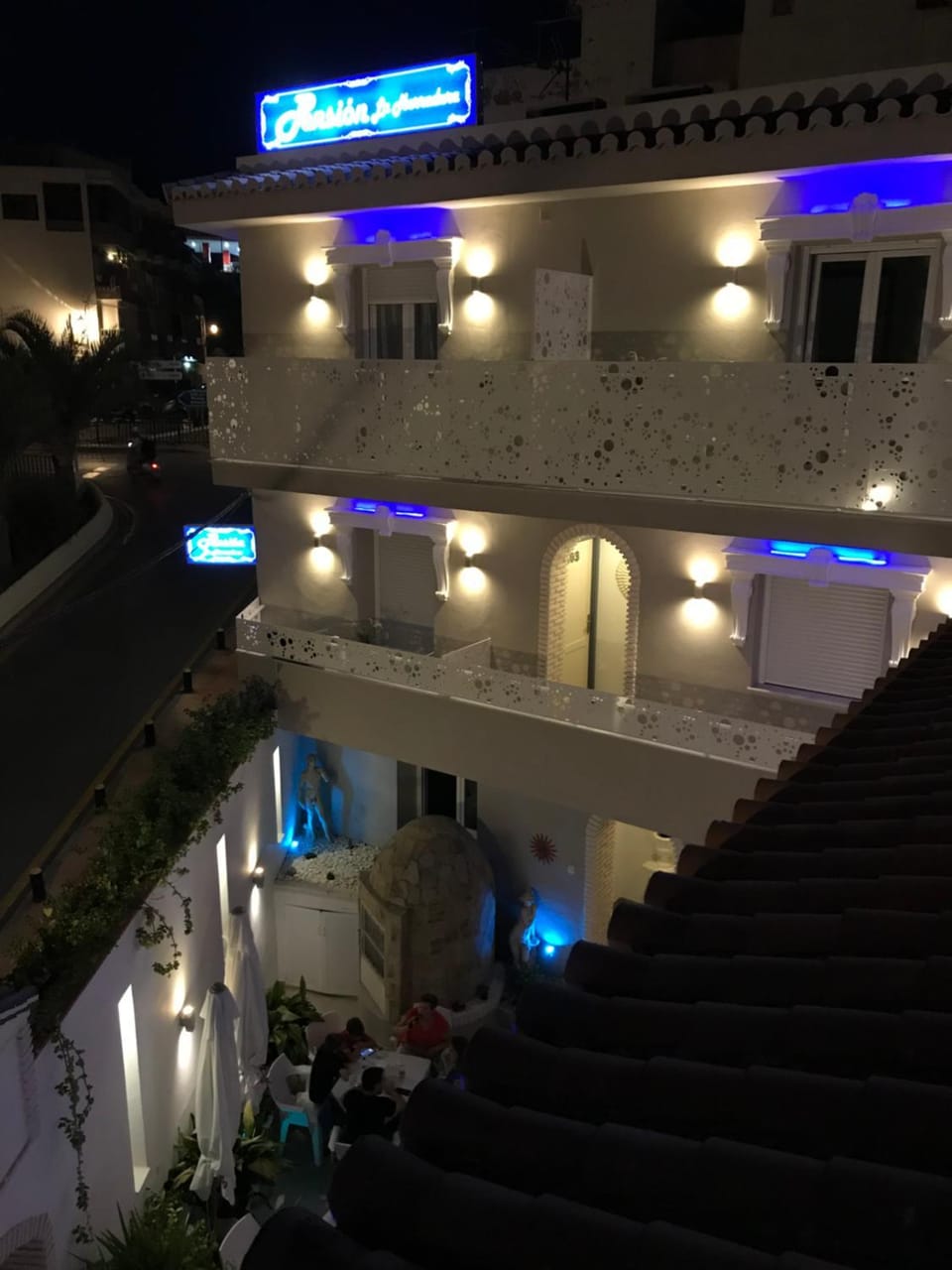 Property building, Night, Balcony/Terrace, Internal: Not applicable to any particular room