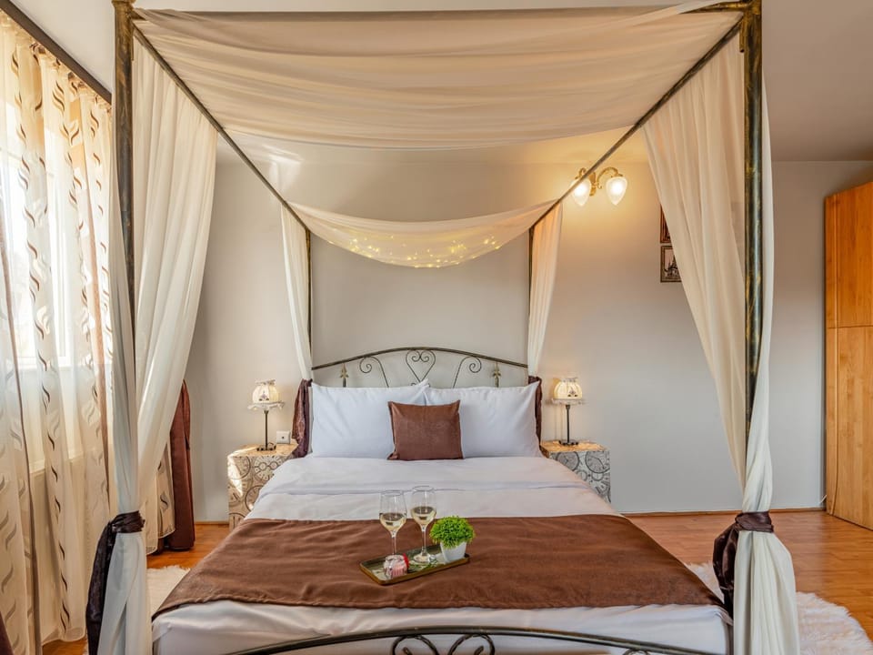 Bed, Decorative detail, Bedroom