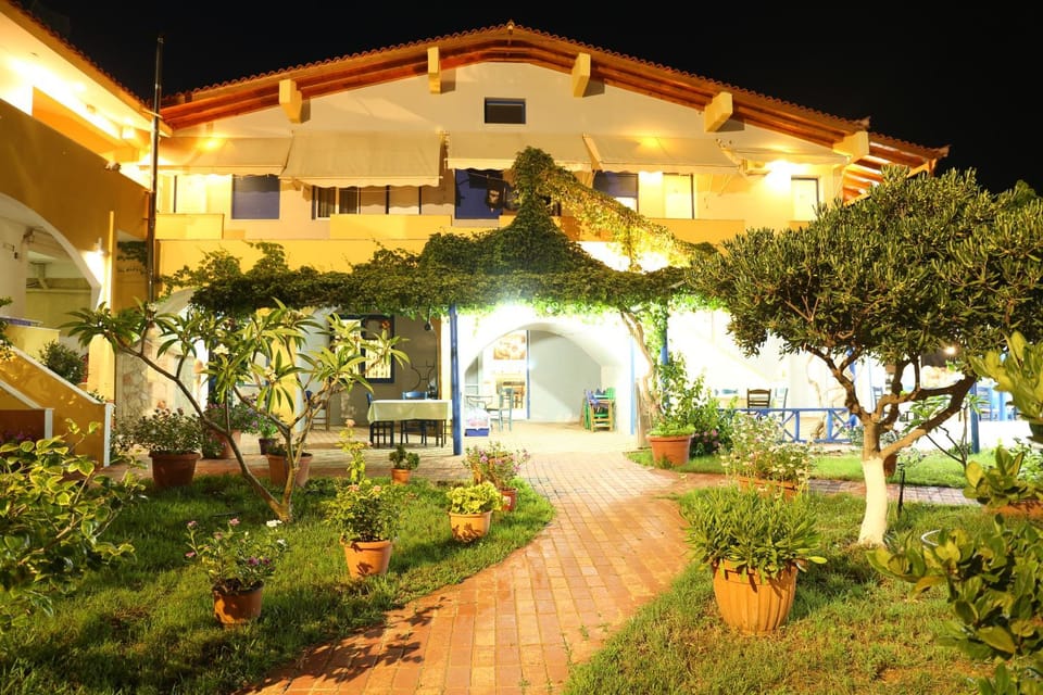 Property building, Night, Garden, Garden view