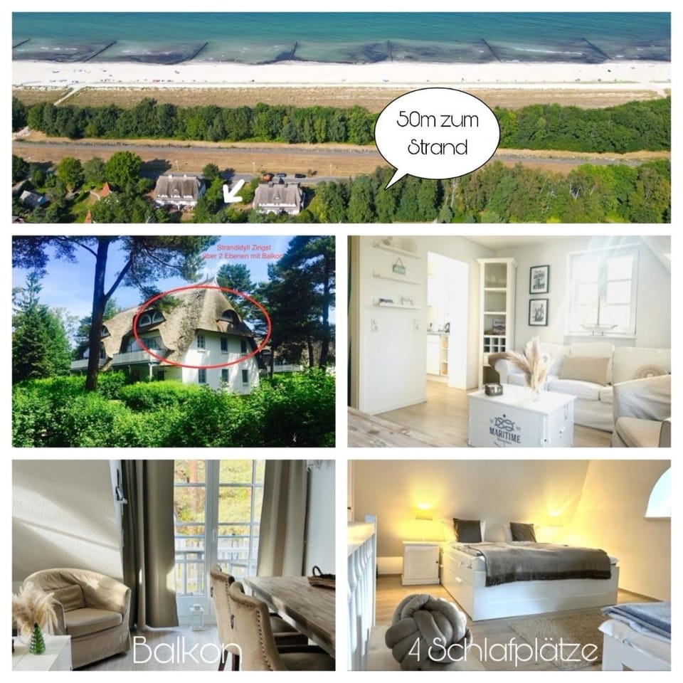 Maisonette-Fewo unter Reet, 50m zum Meer, Strandidyll Zingst Apartment in Zingst