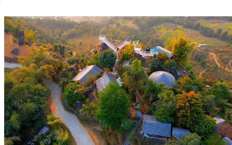 Property building, Natural landscape, Bird's eye view