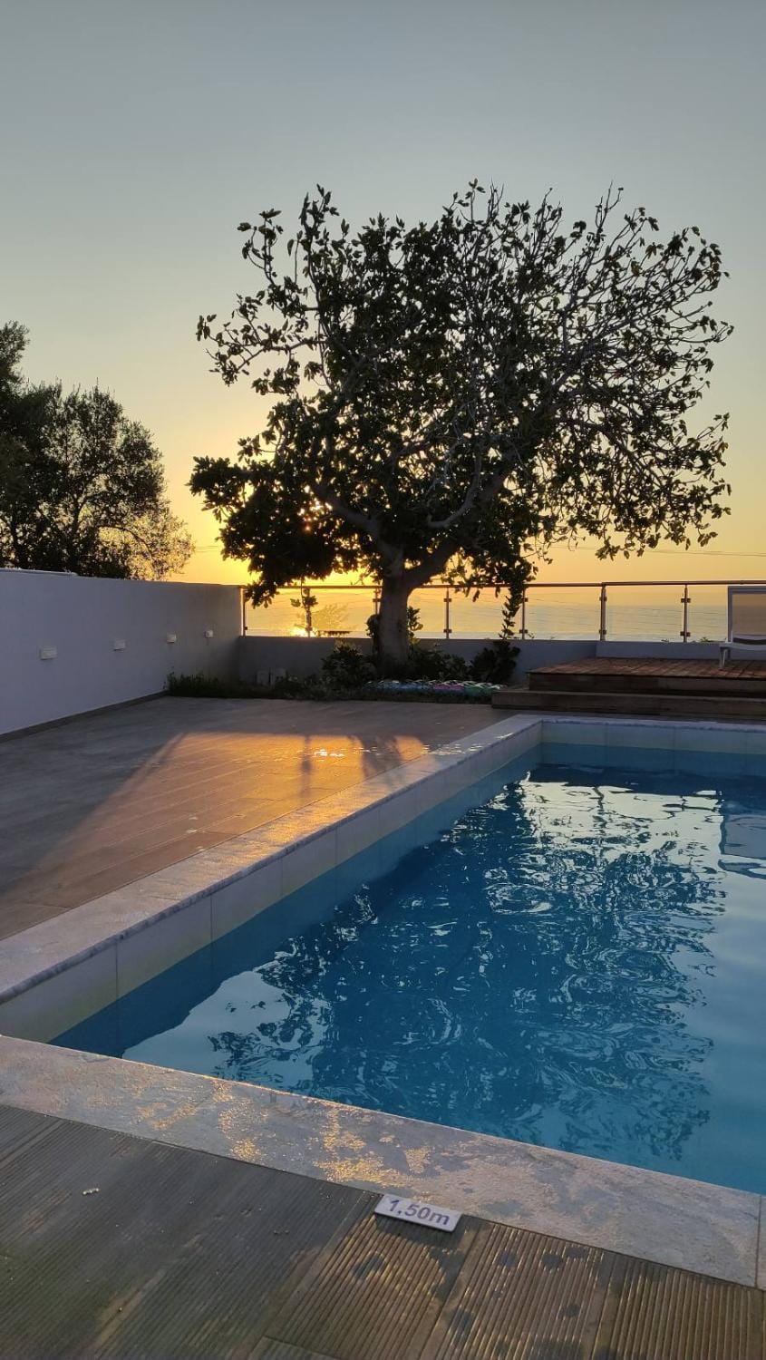 Pool view, Swimming pool, Sunrise