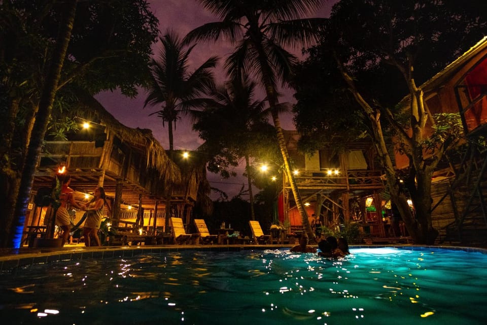 People, Swimming pool, Sunset