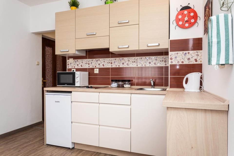 Kitchen or kitchenette, minibar