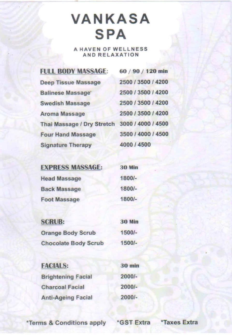 Spa and wellness centre/facilities