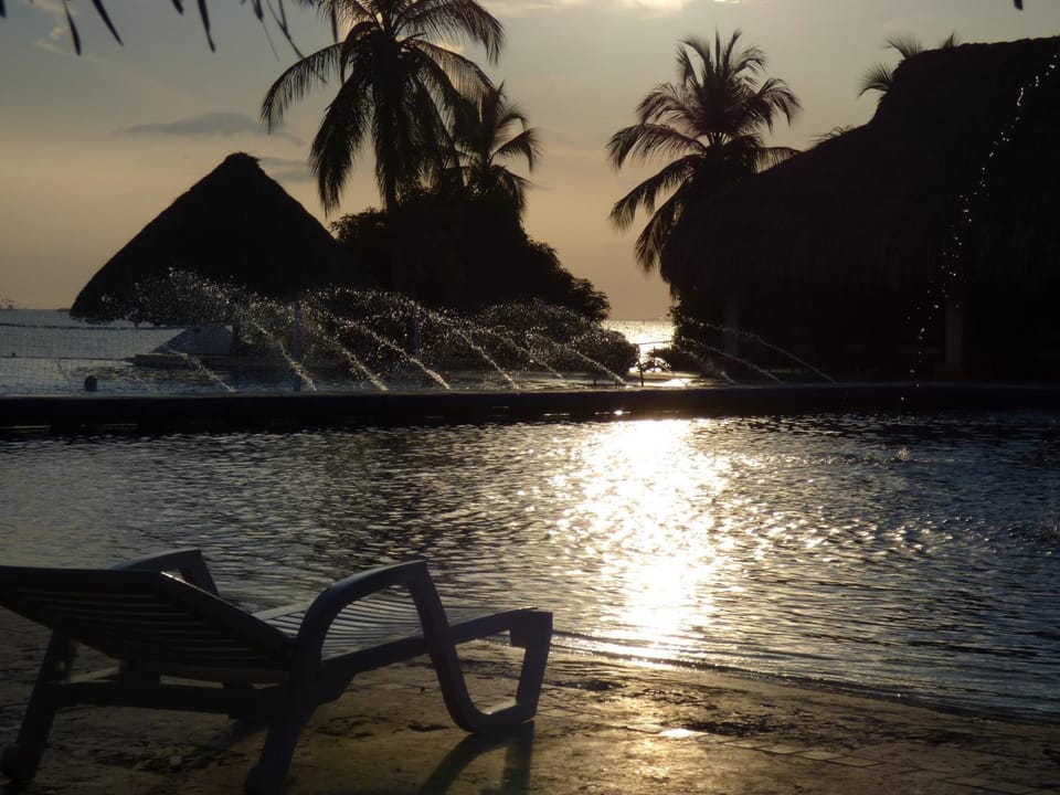 Natural landscape, Swimming pool, Swimming pool, Sunset