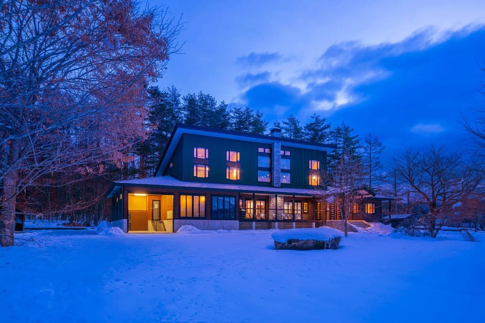 Property building, Night, Natural landscape, Winter