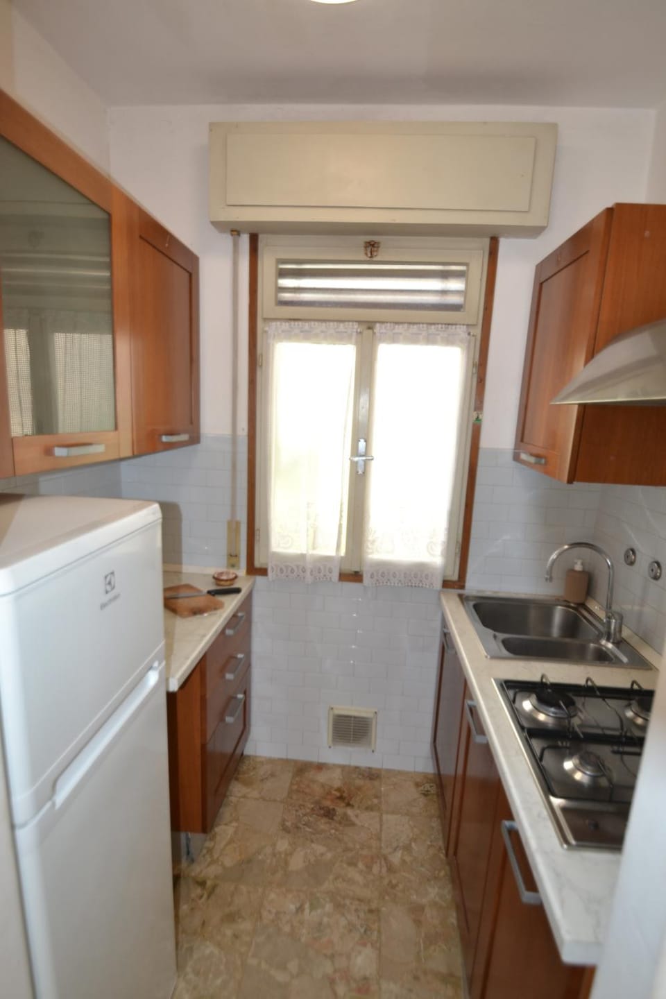 Kitchen or kitchenette, stove, kitchen