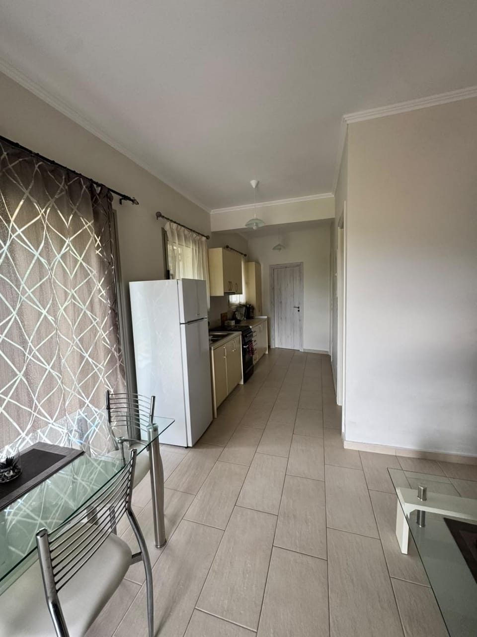 Living room, kitchen