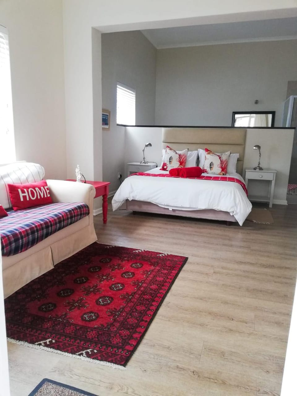 Shower, Bed, Bathroom, Bedroom, Bath