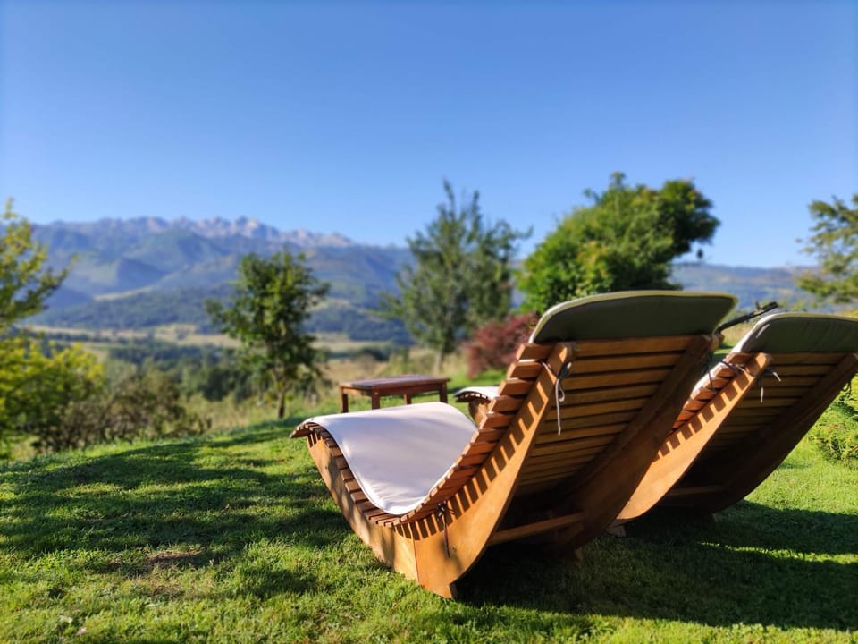 Natural landscape, Garden, Mountain view, sunbed