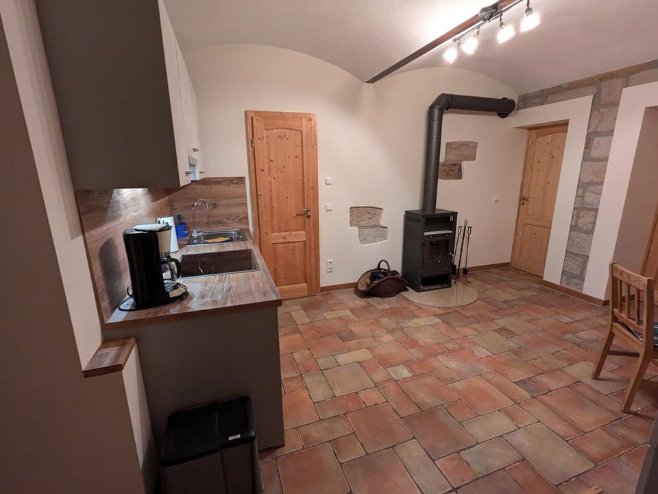 Kitchen or kitchenette, Dining area, oven, stove