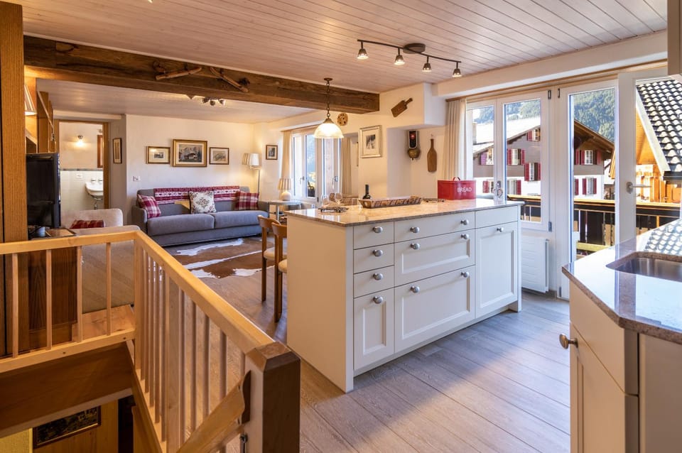 Living room, kitchen