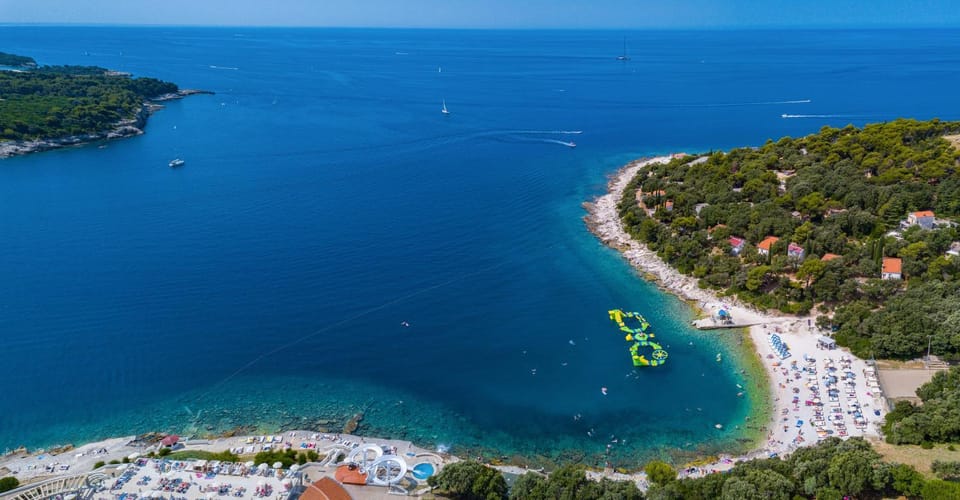 Beach, Aqua park, Sea view