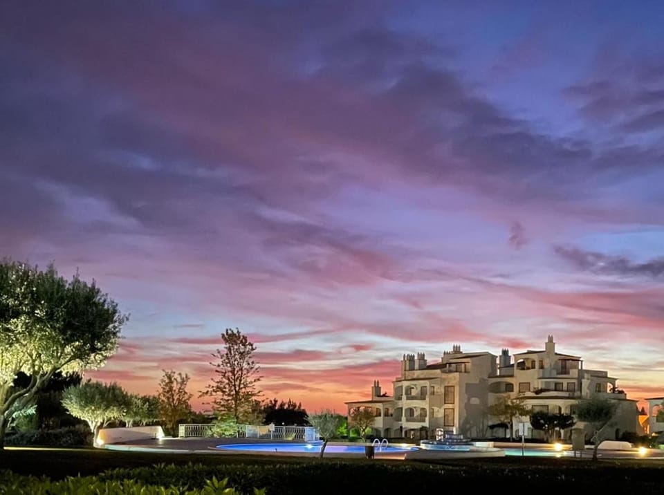 Pool view, Sunset